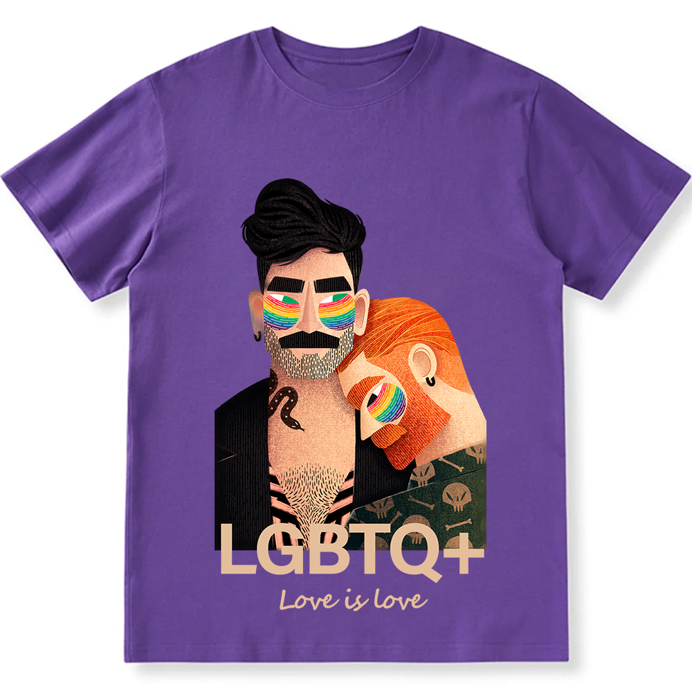 Lgbtq+ Love Is Love Unisex Fit Cotton T-Shirt wearishow