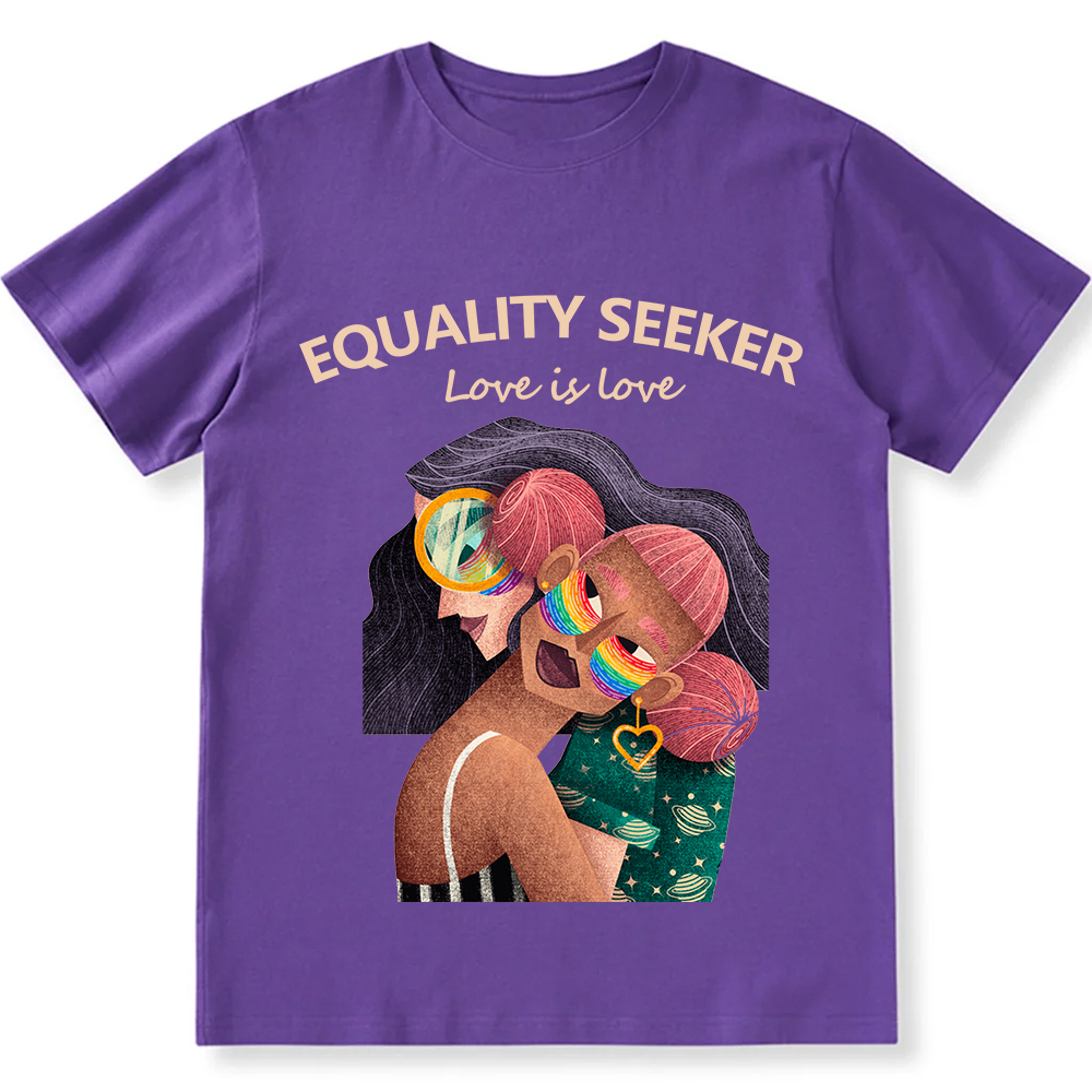 Equality Seeker Love Is Love Unisex Fit Cotton T-Shirt wearishow