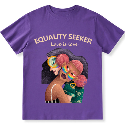 Equality Seeker Love Is Love Unisex Fit Cotton T-Shirt wearishow