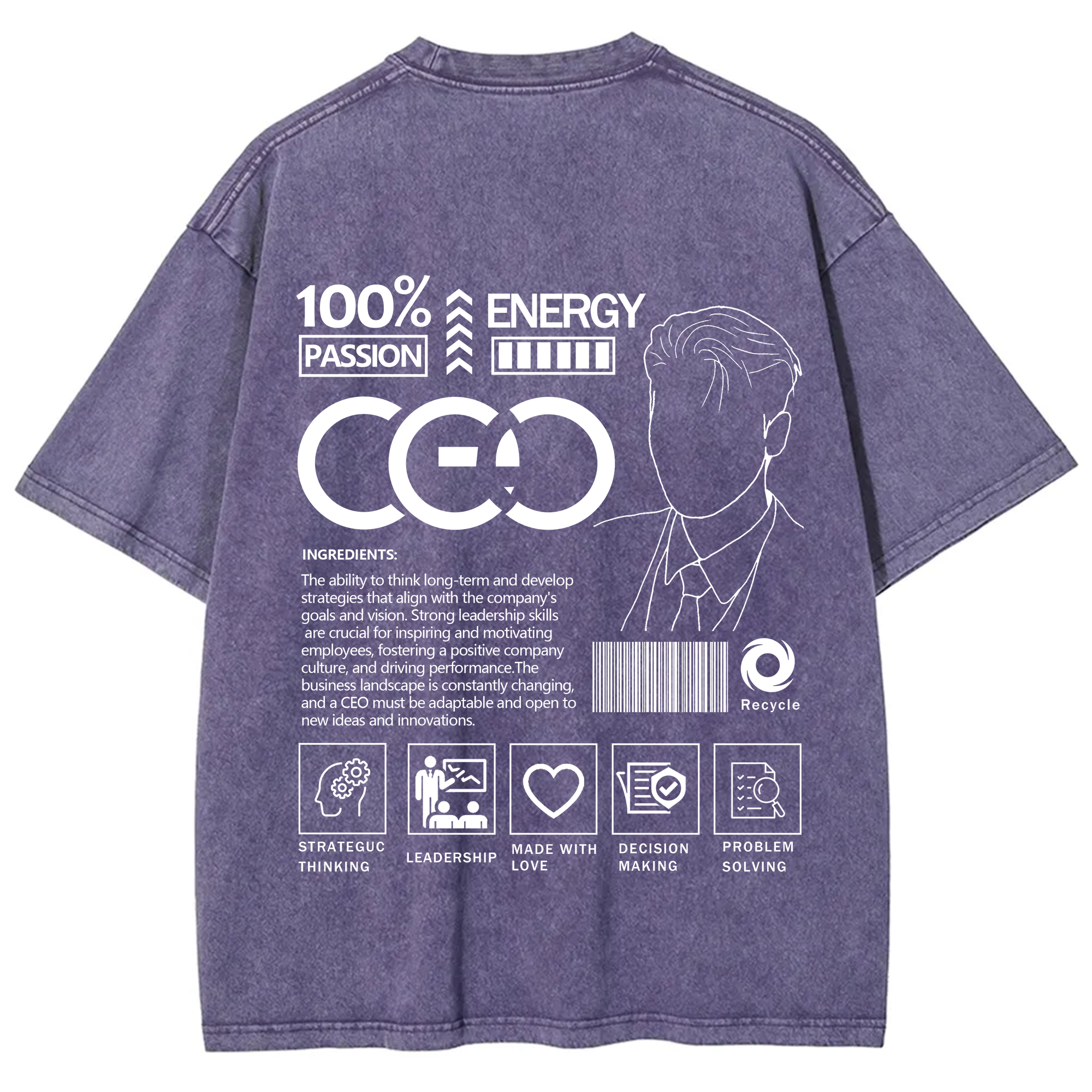 CEO Unisex Fit Washed T-Shirt