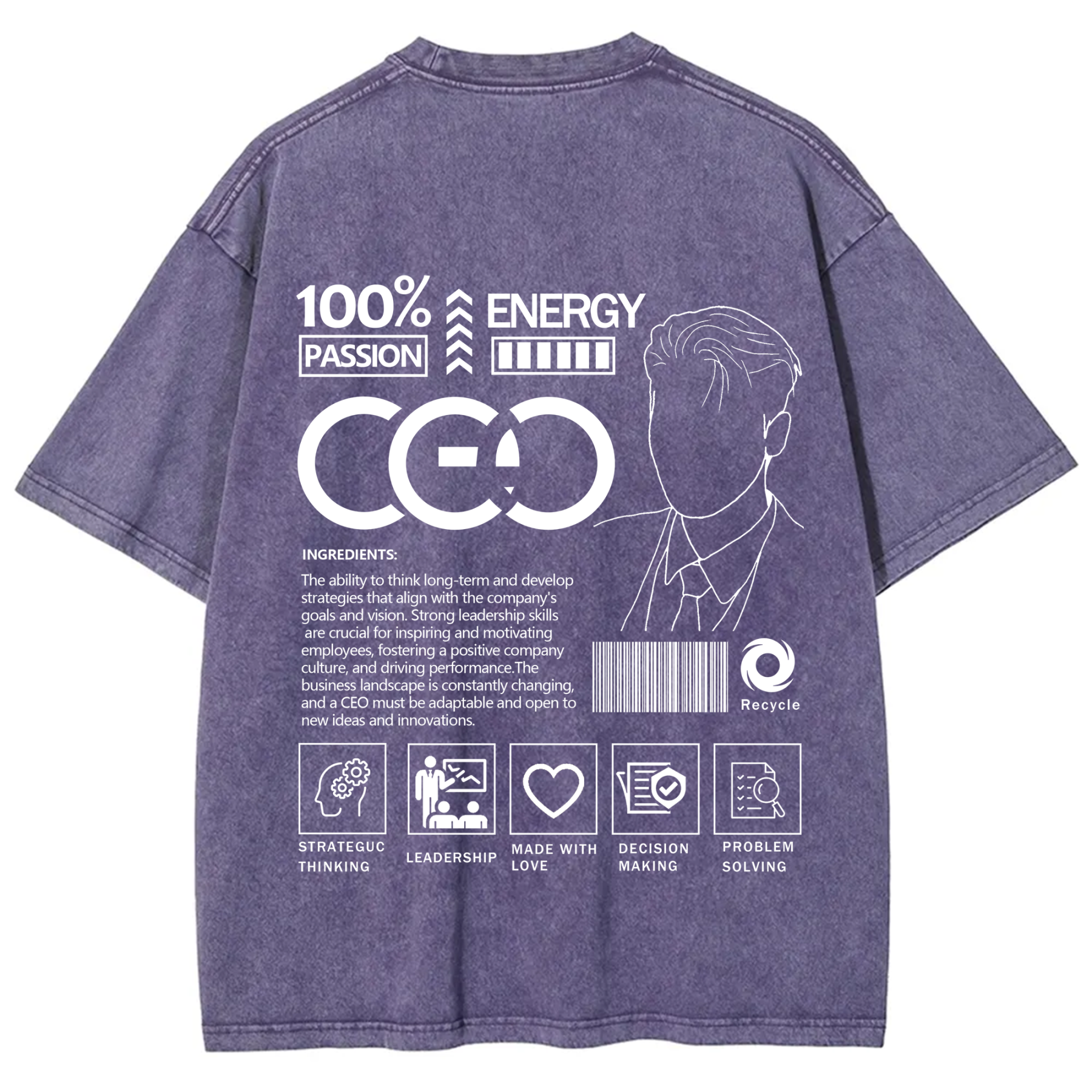 CEO Unisex Fit Washed T-Shirt