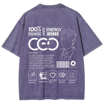 CEO Unisex Fit Washed T-Shirt
