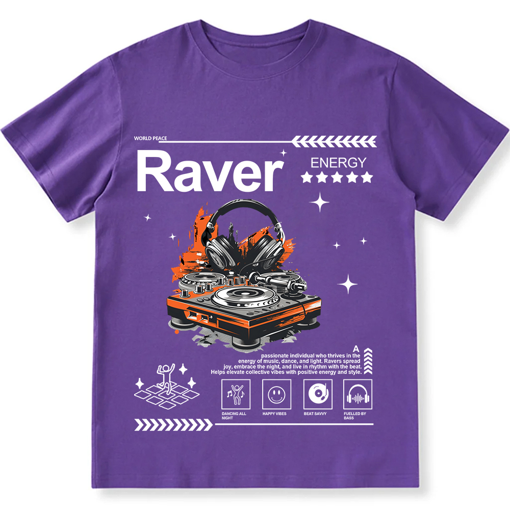 Raver Unisex Fit Cotton T-Shirt wearishow