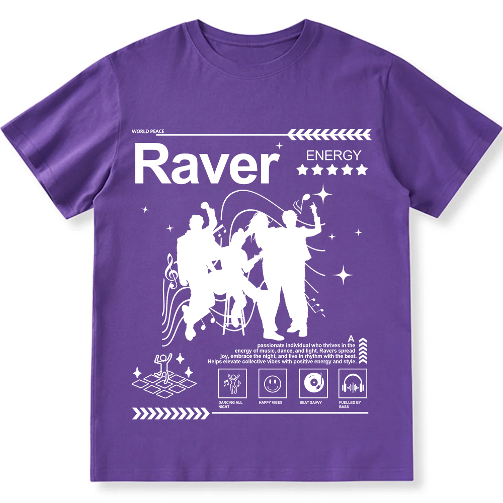 Raver Unisex Fit Cotton T-Shirt wearishow