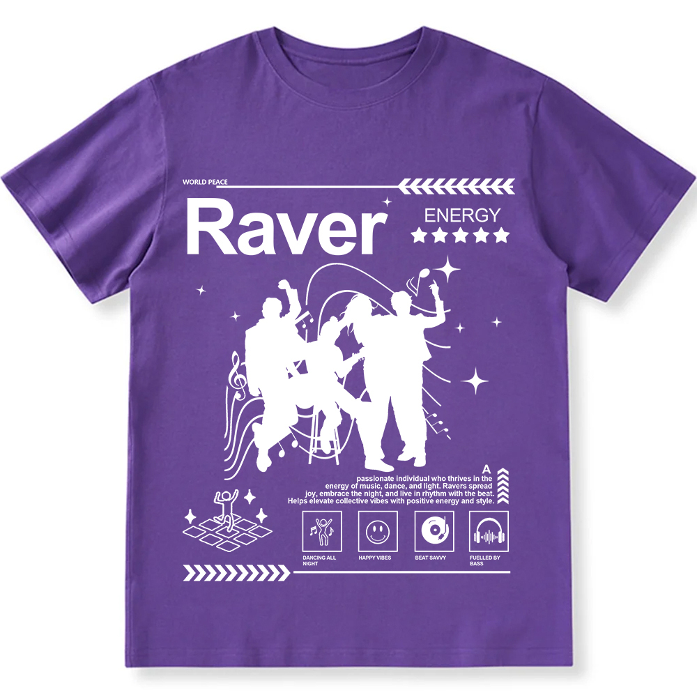 Raver Unisex Fit Cotton T-Shirt wearishow