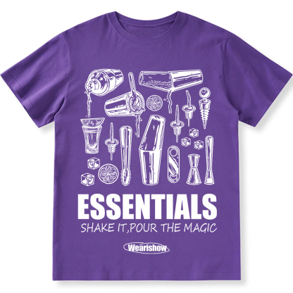Bartender Essentials Unisex Fit Cotton T-Shirt wearishow
