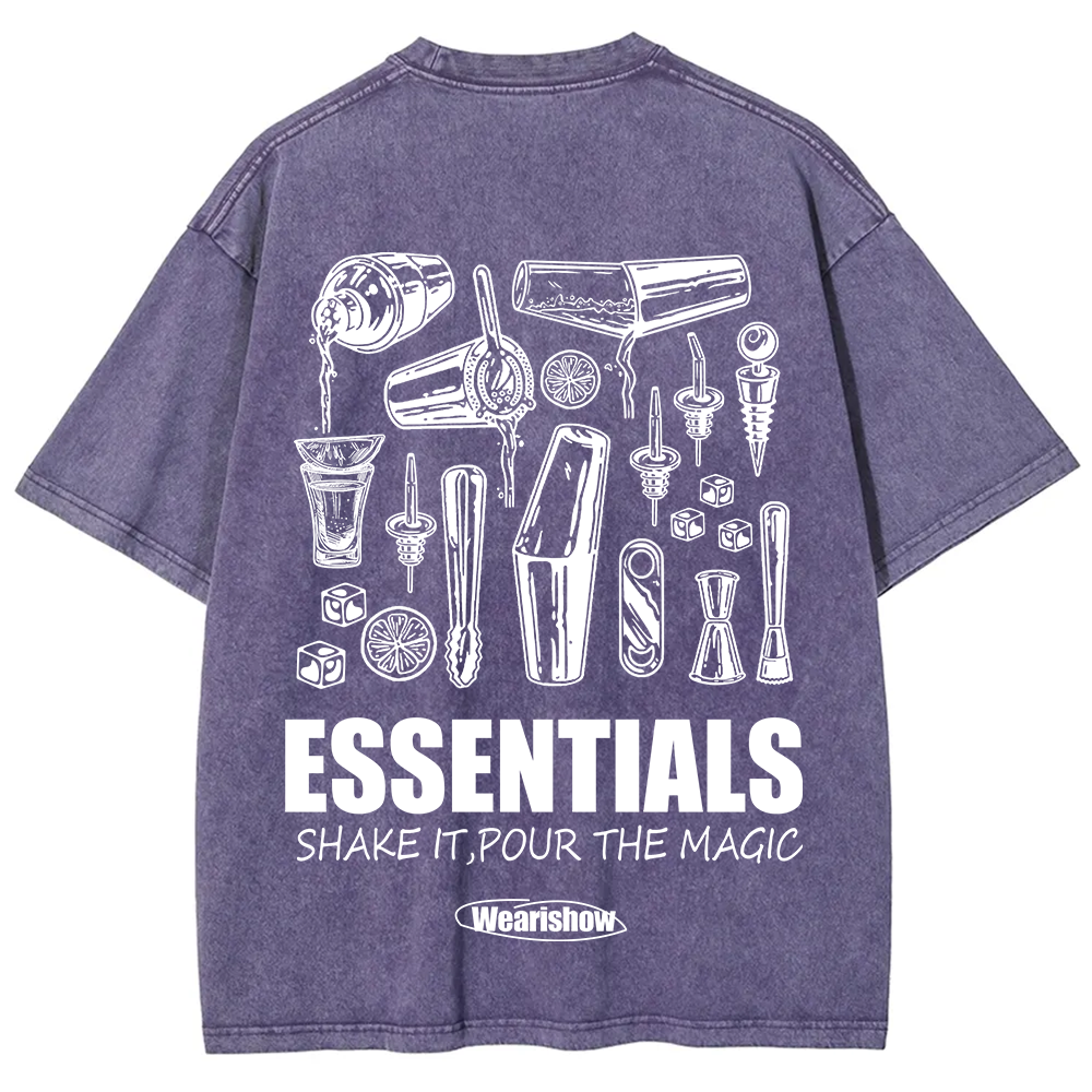Bartender Essentials Unisex Fit Washed T-Shirt