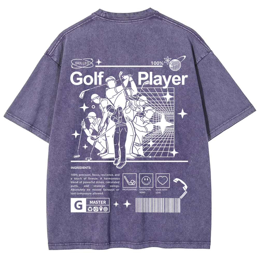 Golf Player Unisex Fit Washed T-Shirt