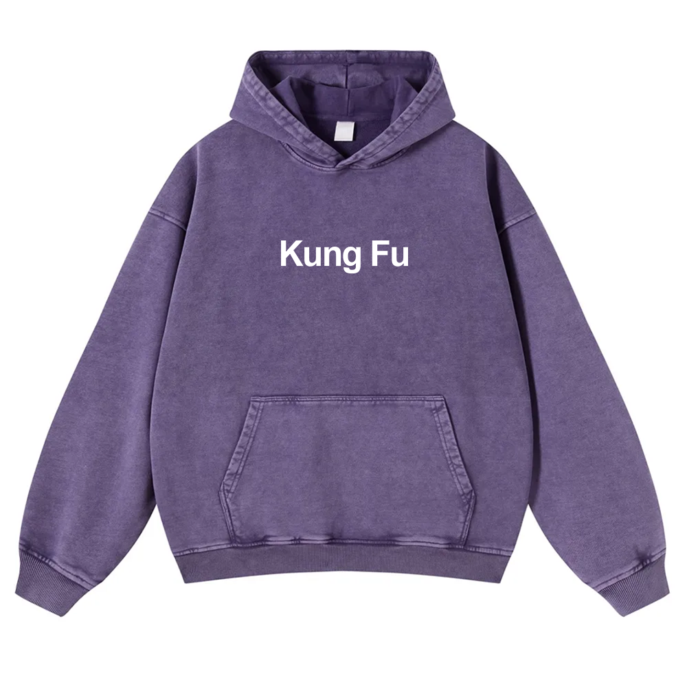 Kung Fu Washed Hoodie wearishow