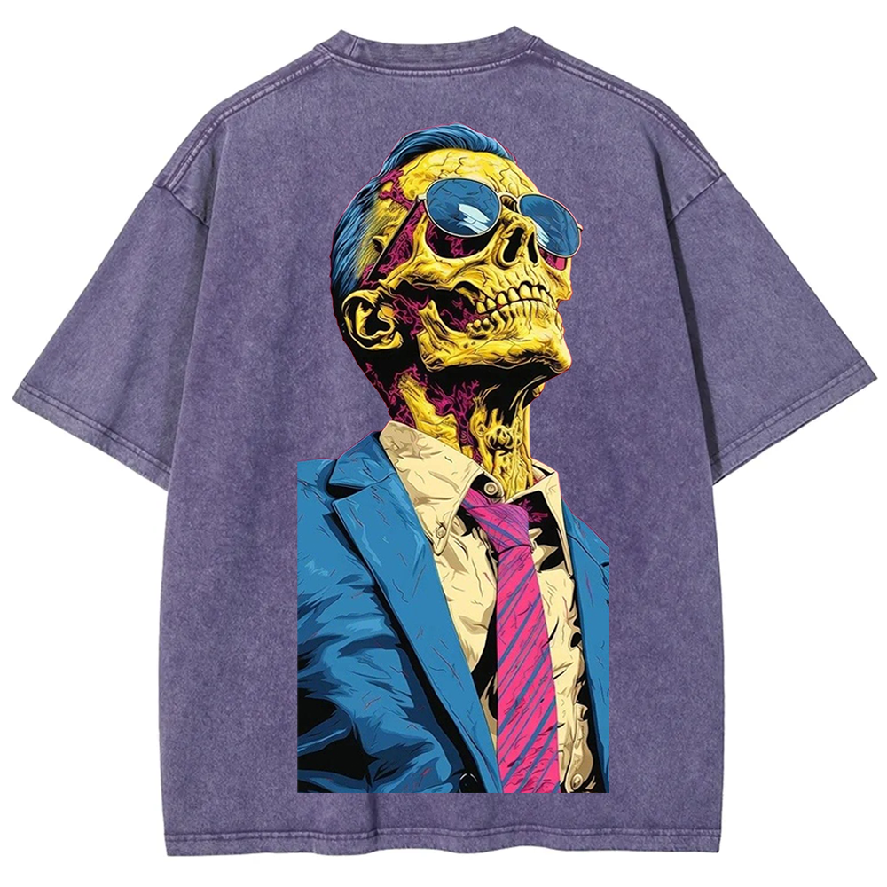 Unisex Fantasy Fashion Skull Art Illustration Printed Classic T-Shirt