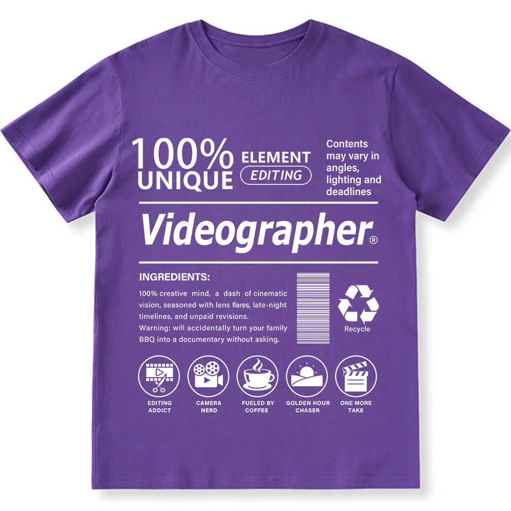 Videographer Unisex Fit Cotton T-Shirt wearishow