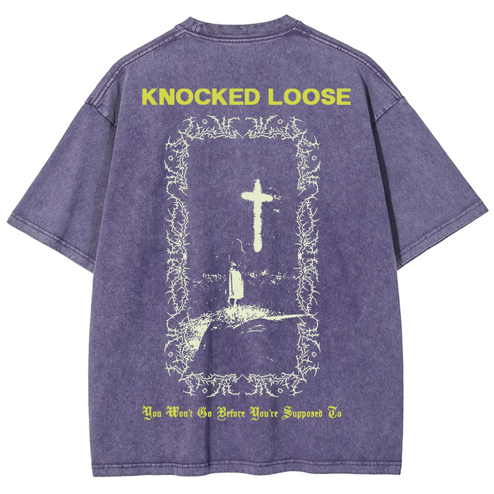 Unisex Vintage Washed Knocked Loose Band T-shirt