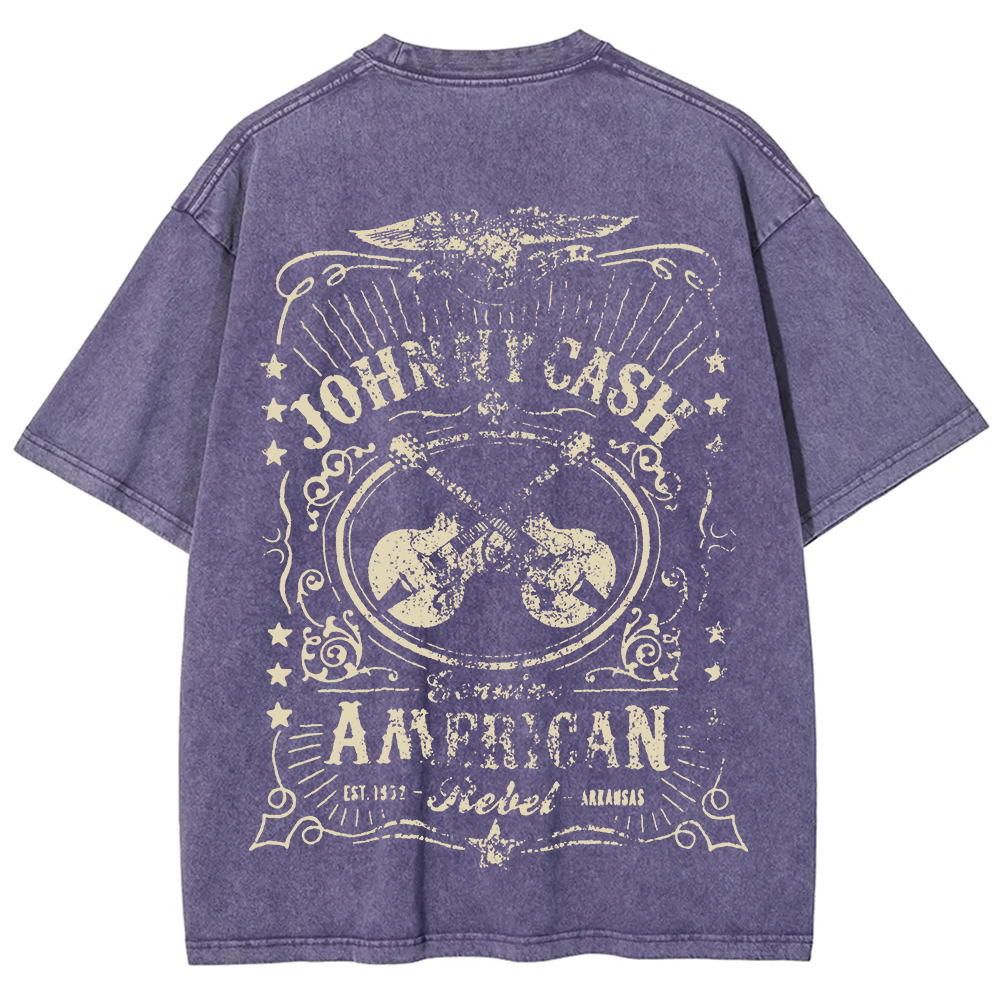 Unisex Vintage Washed Johnny Cash T-shirt