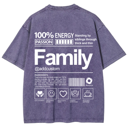 Family Addcustom Washed T-Shirt