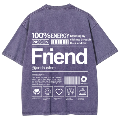 Friend Addcustom Washed T-Shirt