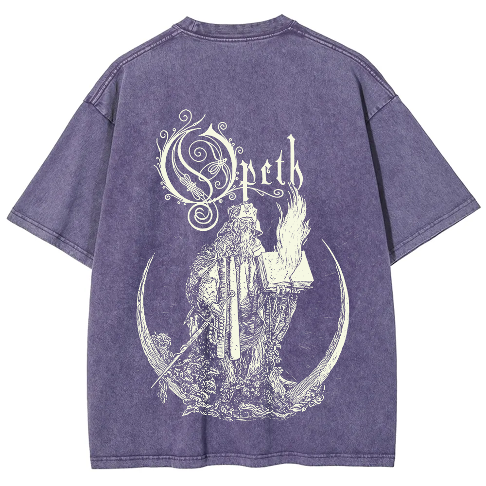 Unisex Vintage Washed Opeth Band T-Shirt