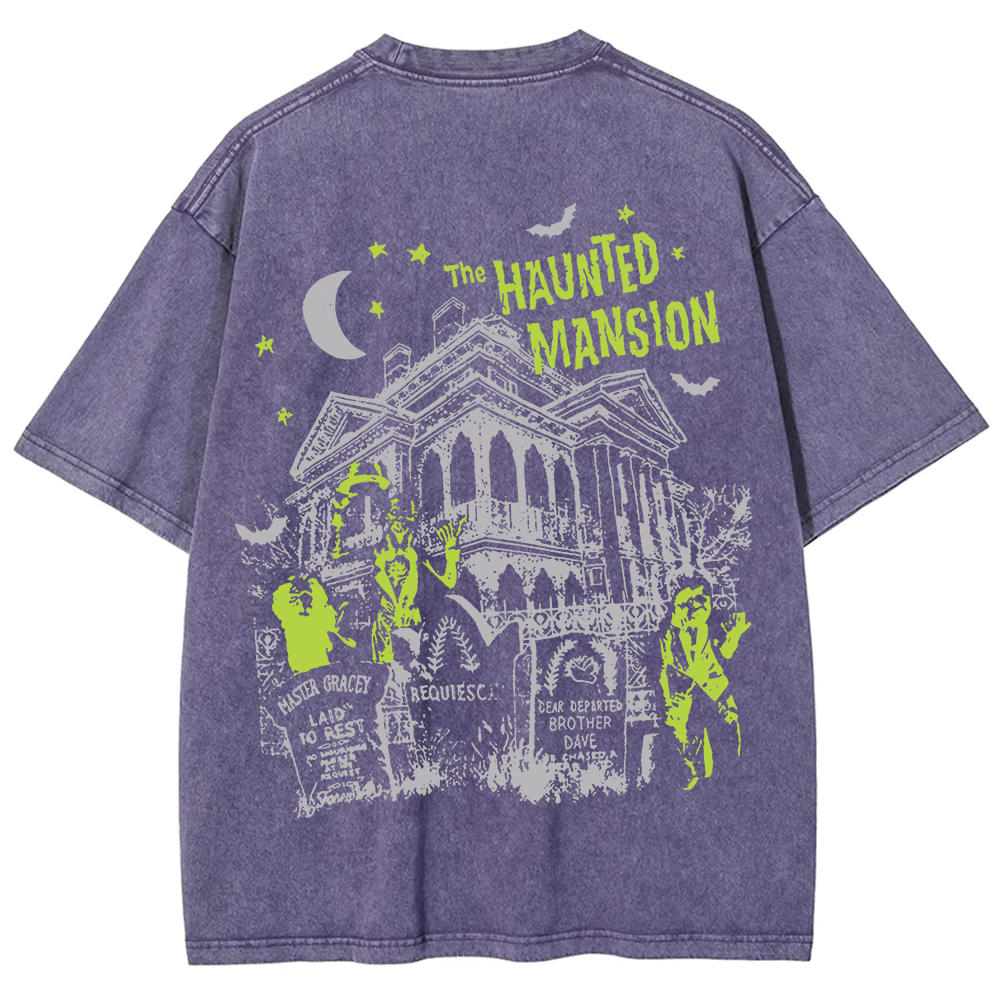 Unisex Vintage Washed The Haunted Mansion Movie T-Shirt