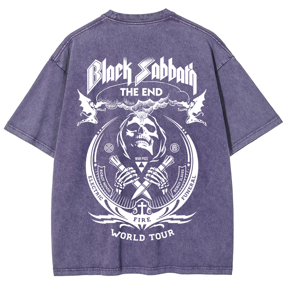 Unisex Vintage Washed Black Sabbath T-Shirt