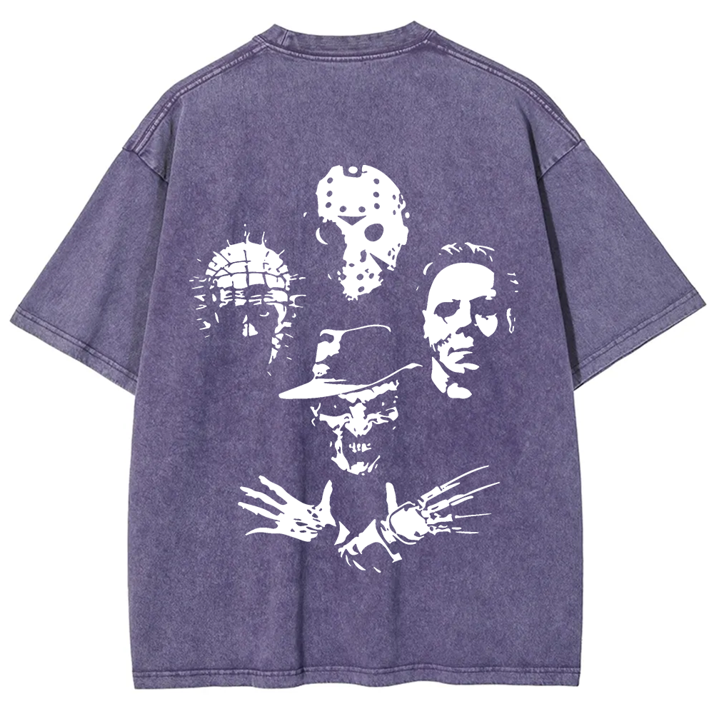 ?Horror Film t-Shirt Halloween Freddie Jason Hellraiser Grunge Rock Retro Black