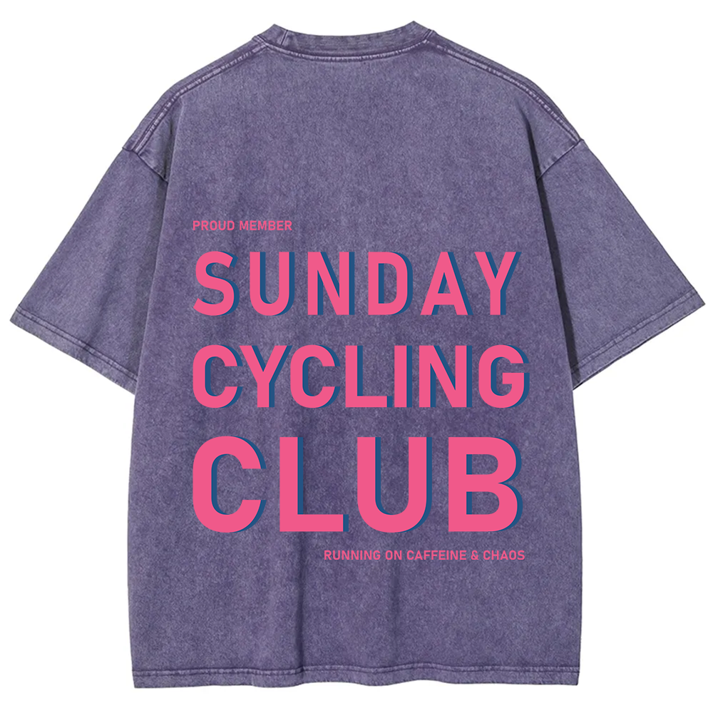 Sunday Cycling Club Unisex Fit Washed T-Shirt