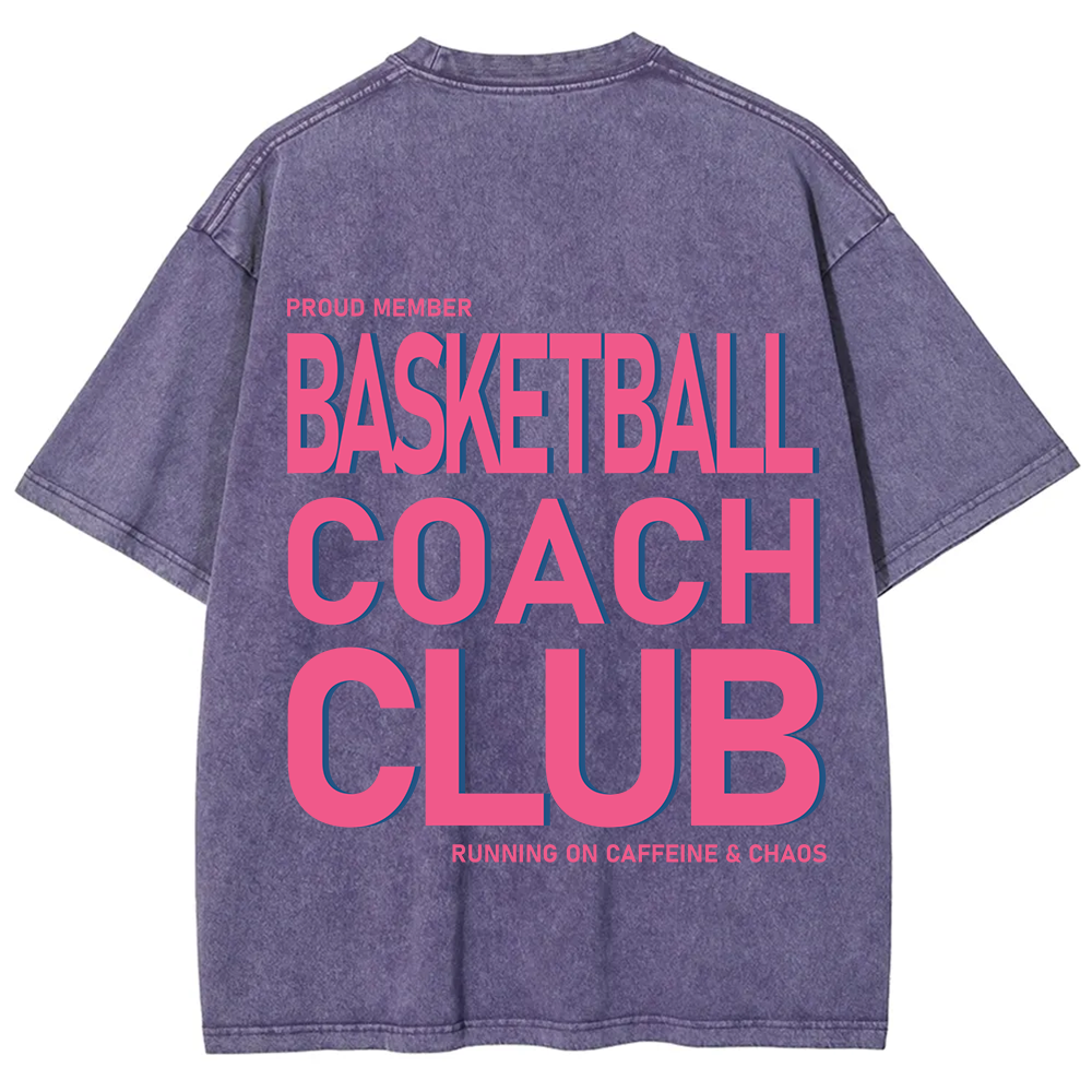 Basketball Coach Club Unisex Fit Washed T-Shirt