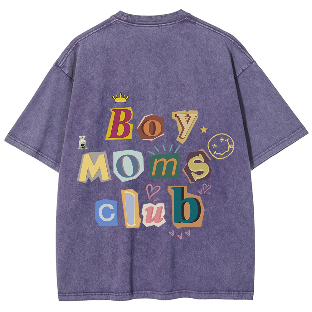 Boy Moms Club Unisex Fit Washed T-Shirt