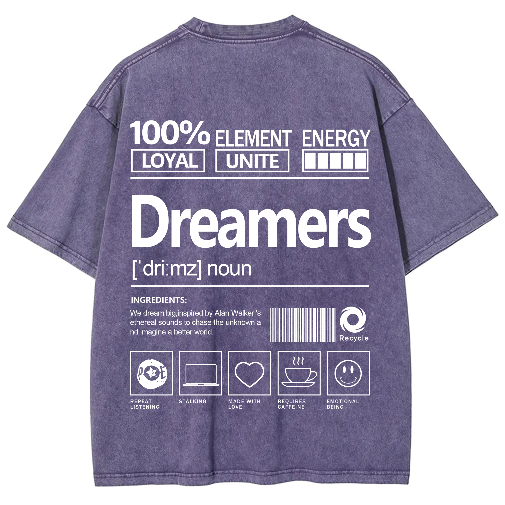 Dreamers  Unisex Fit Washed T-Shirt
