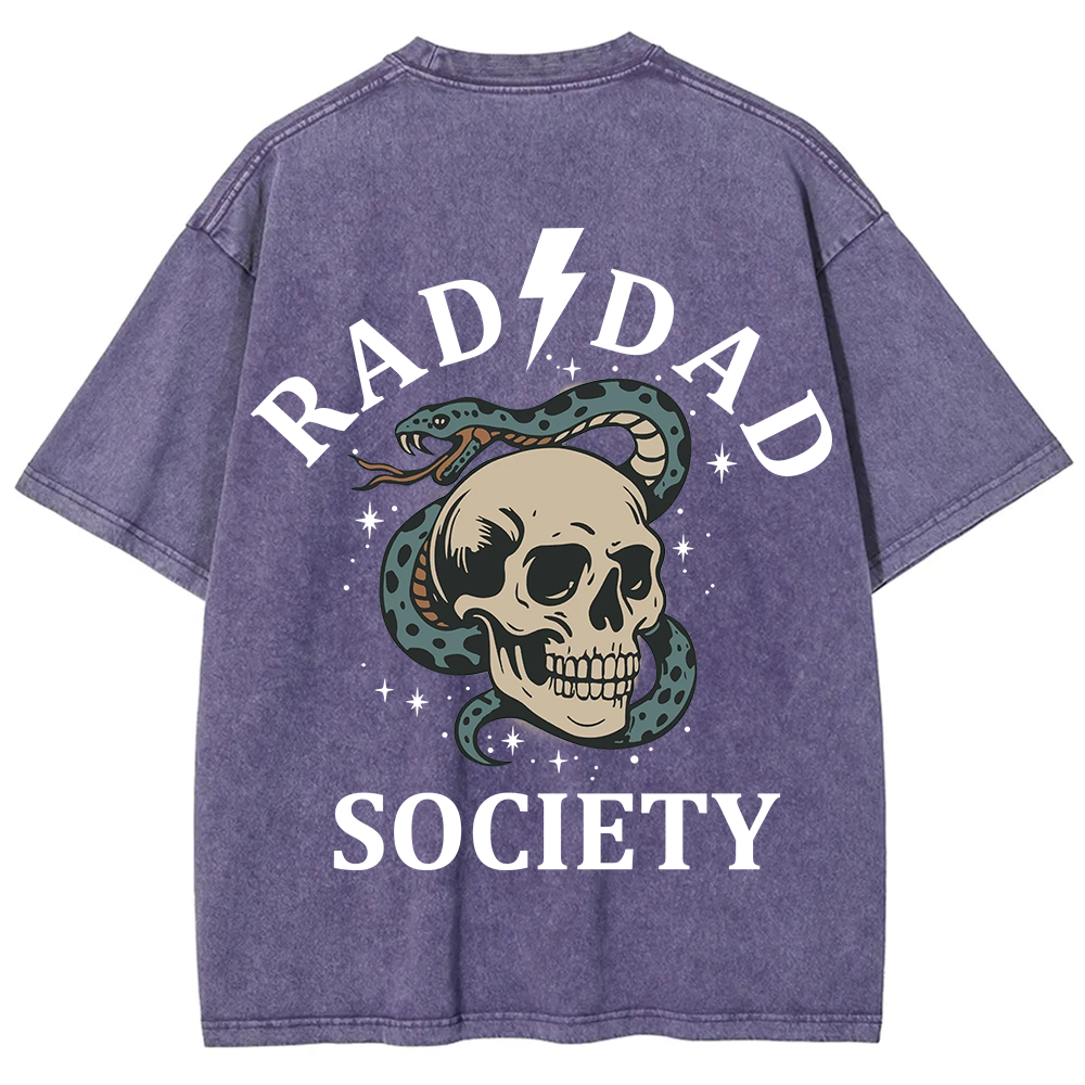 Rad Dad Society Unisex Fit Washed T-Shirt