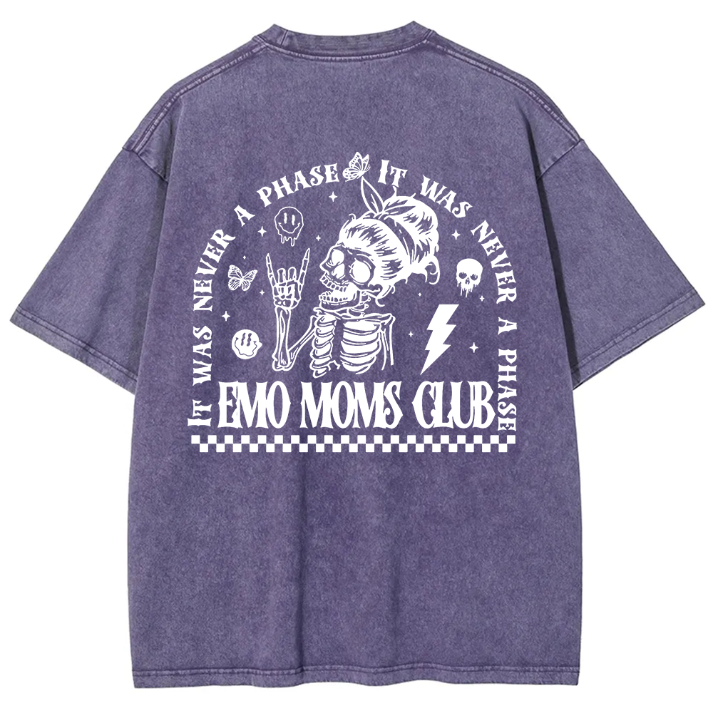 Emo Moms Club Unisex Fit Washed T-Shirt?