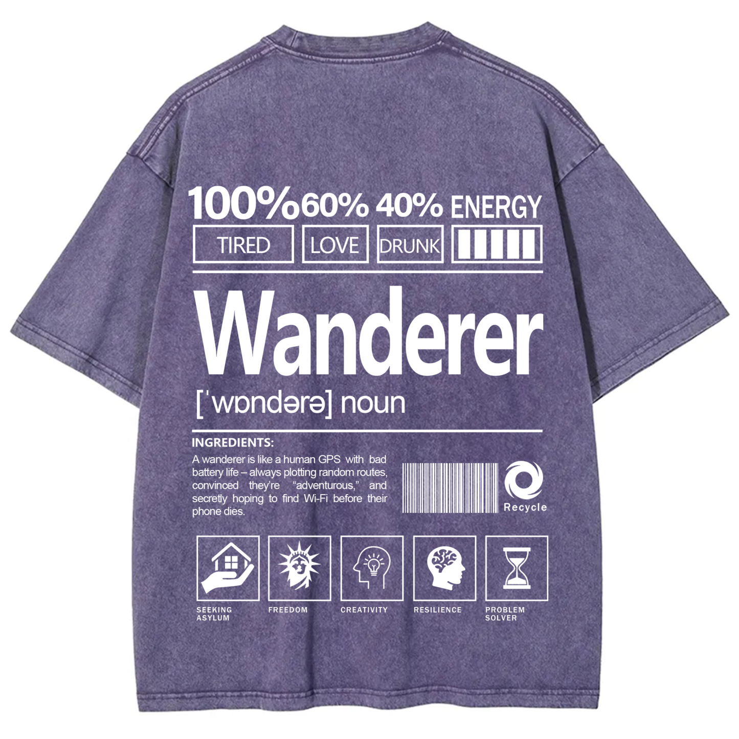 Wanderer  Unisex Fit Washed T-Shirt