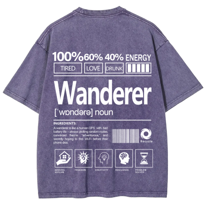 Wanderer  Unisex Fit Washed T-Shirt