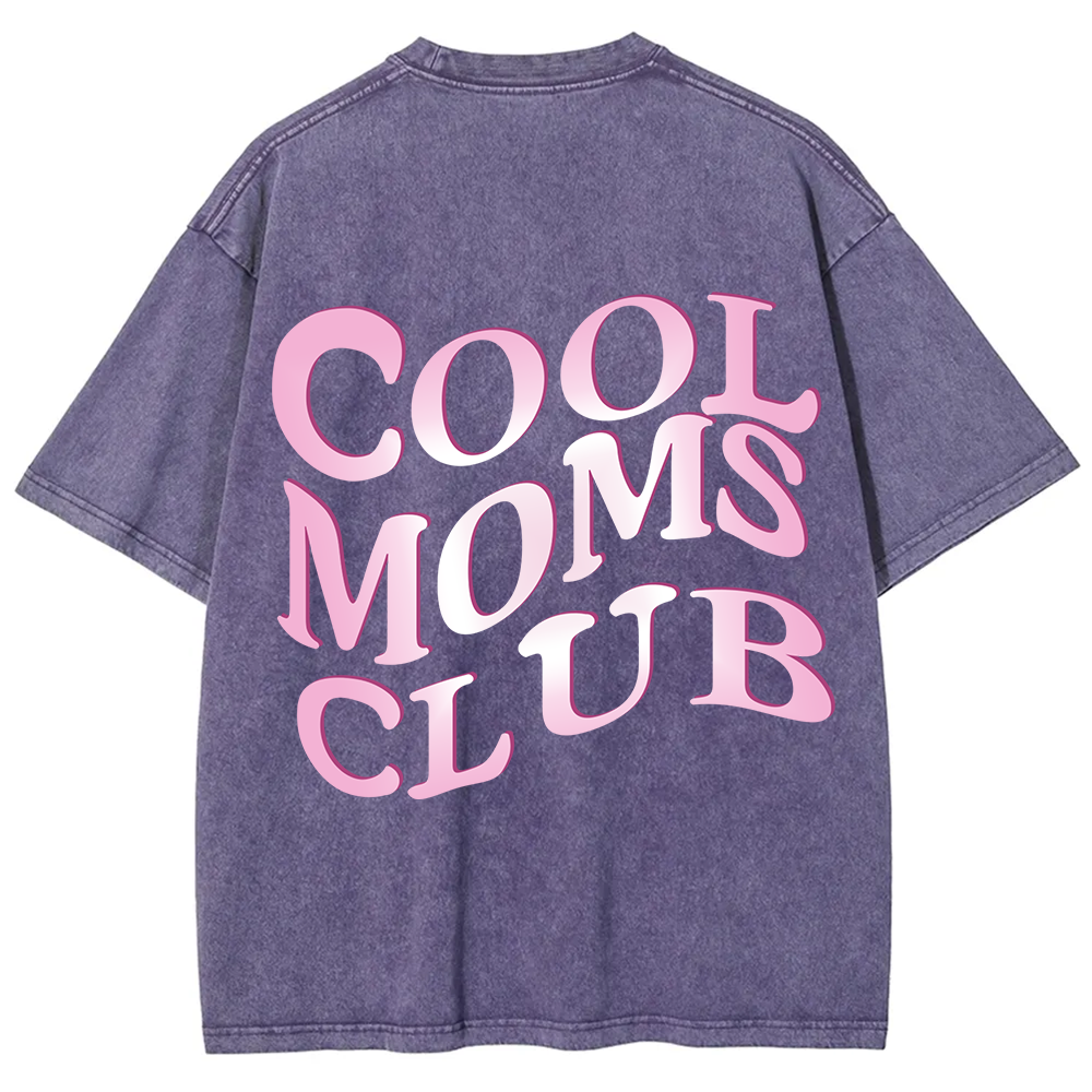 Cool Moms Club Snowflake Vintage Washed T-Shirt