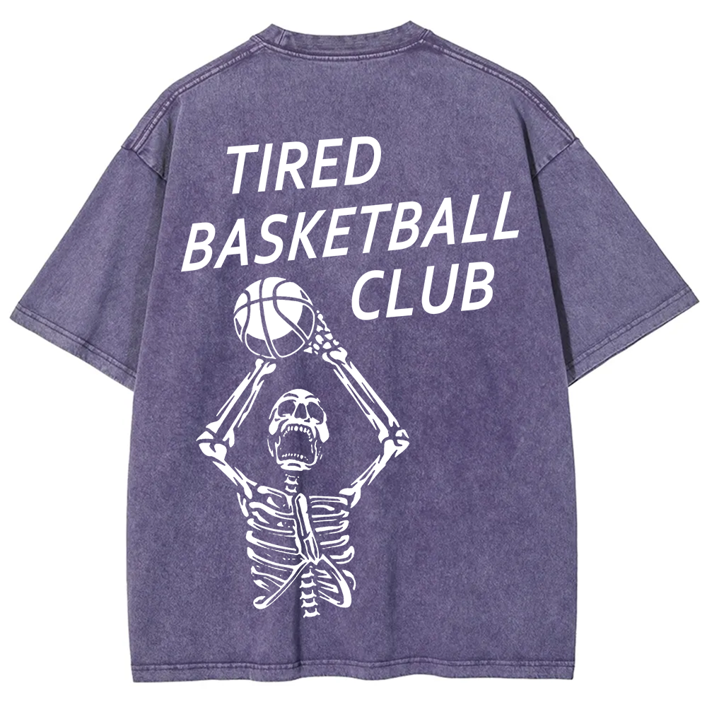 Tired Basketball Club Unisex Fit Washed T-Shirt