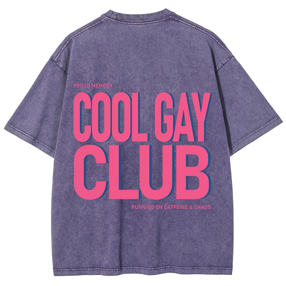 Cool Gay Club Unisex Fit Washed T-Shirt