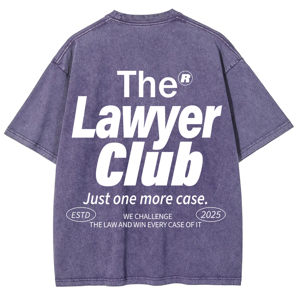The Lawyer Club Unisex Fit Washed T-Shirt