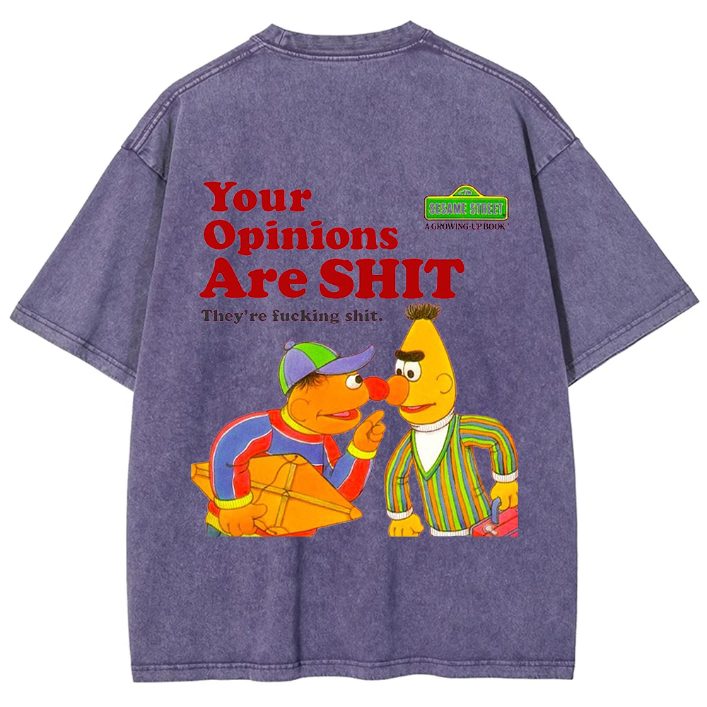 Sesame Street Your Opinions Are SHIT Casual Printed t-Shirt