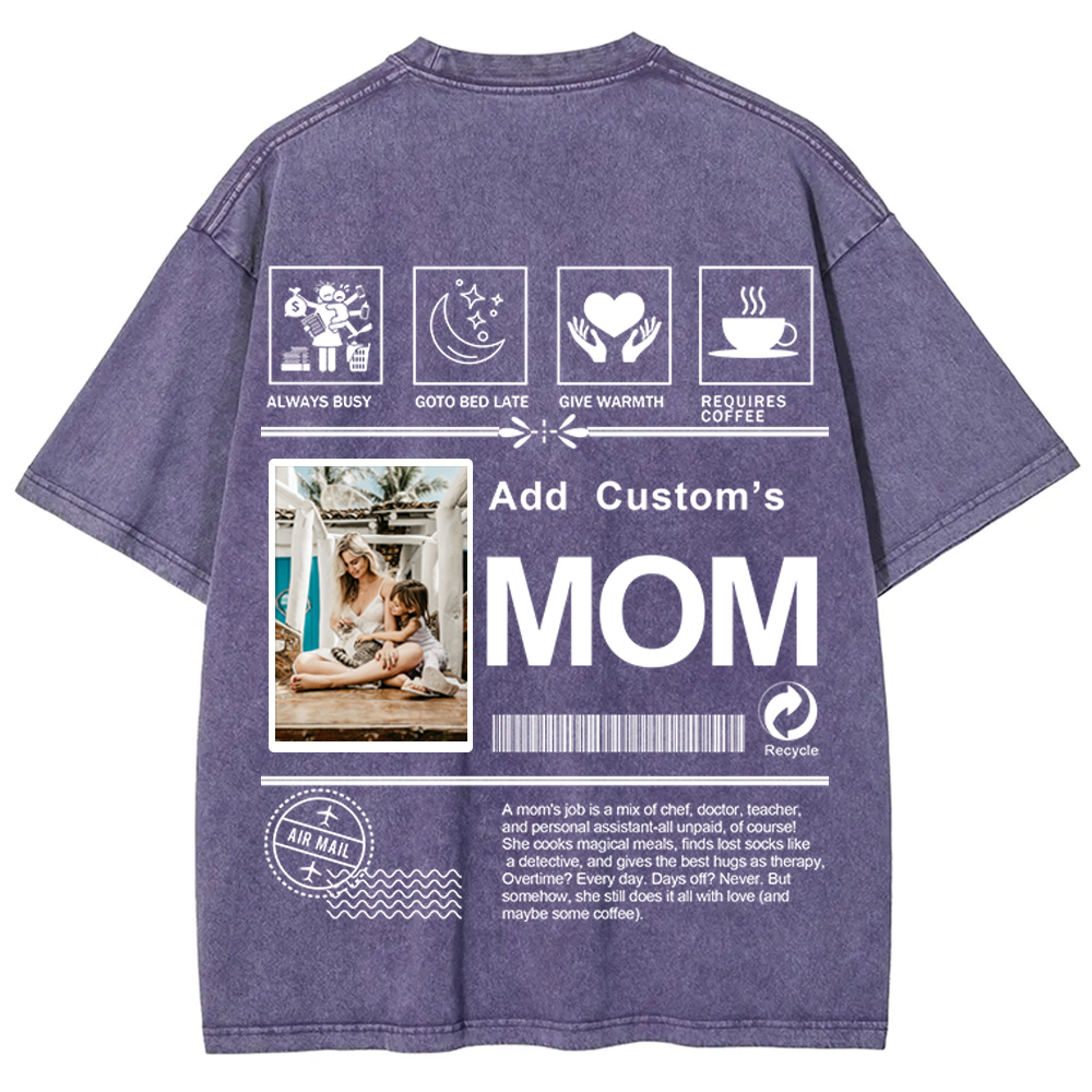 MOM Custom Unisex Fit Washed T-Shirt