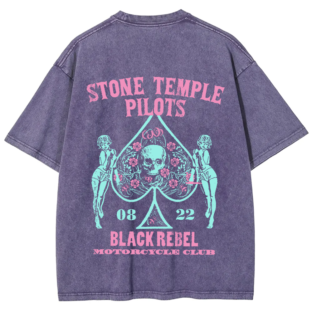Unisex Washed Stone Temple Pilots Band t-Shirt