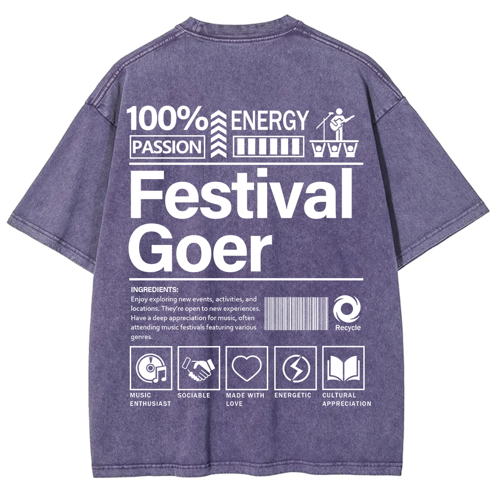 Festival Goer Unisex Fit Washed T-Shirt