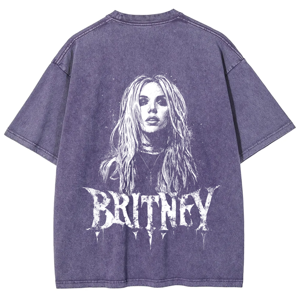 Unisex Vintage Washed   Britney Singer t-Shirt