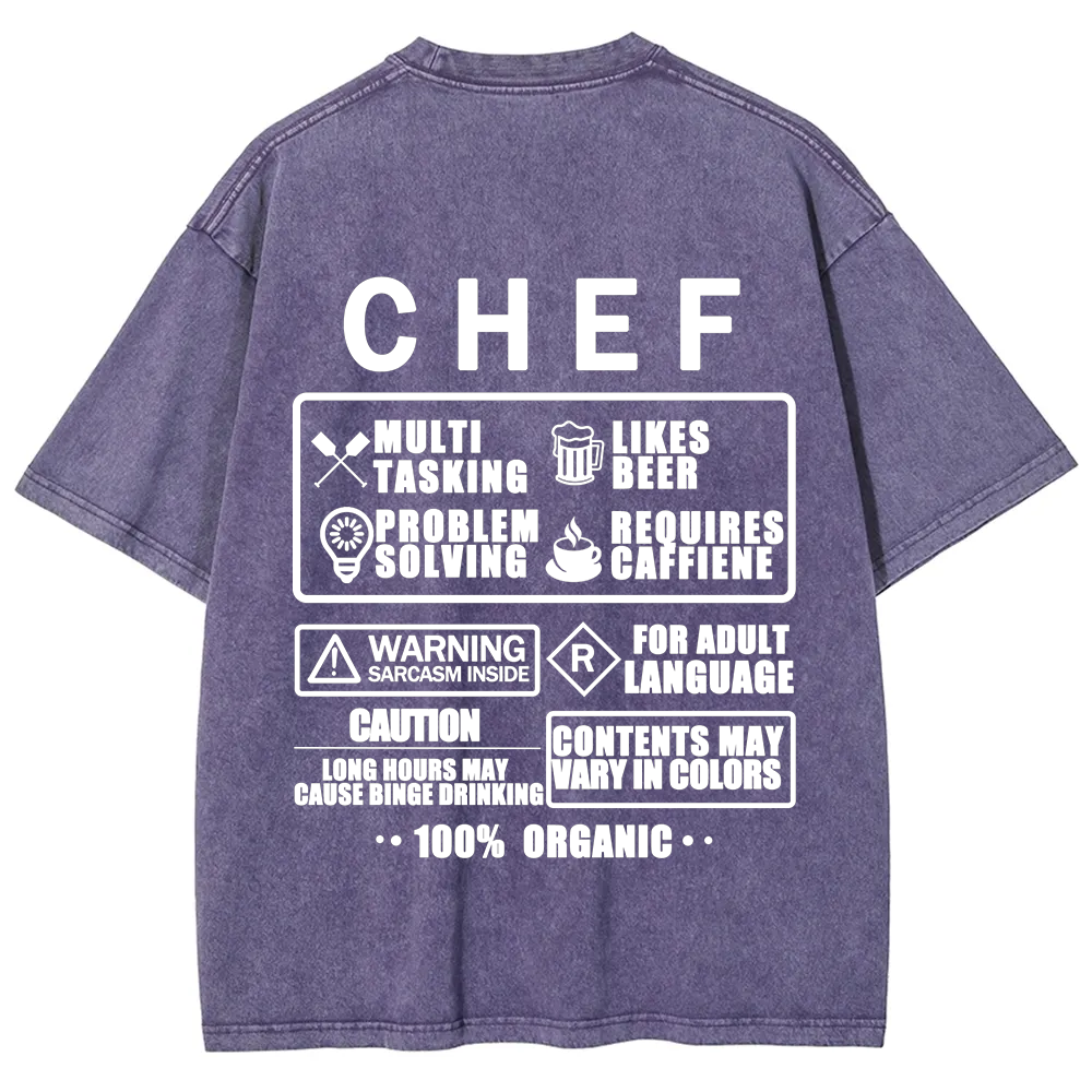 Chef Unisex Fit Washed T-Shirt