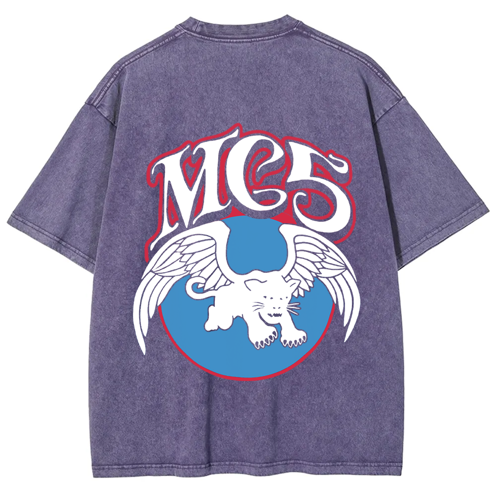 Unisex Vintage Washed  M.C.5 Music Bands t-Shirt