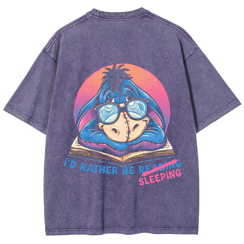 Unisex Vintage Washed Rather Be Sleeping  t-Shirt