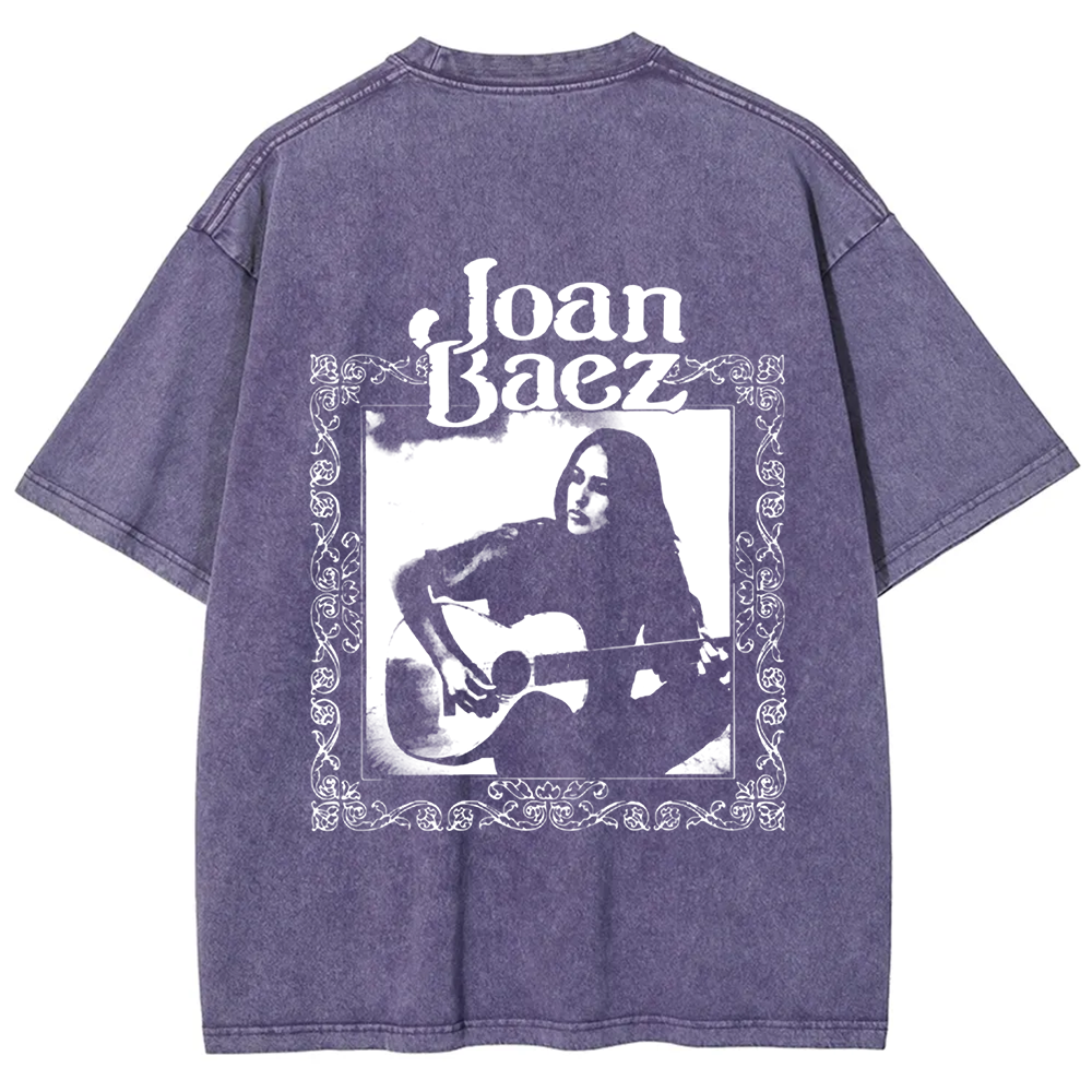 Unisex Vintage Washed Joan Baez Singer t-Shirt