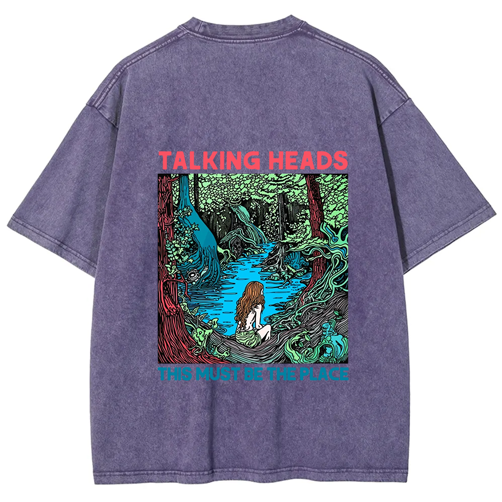 Unisex Vintage Talking Heads Band Casual Printed t-Shirt