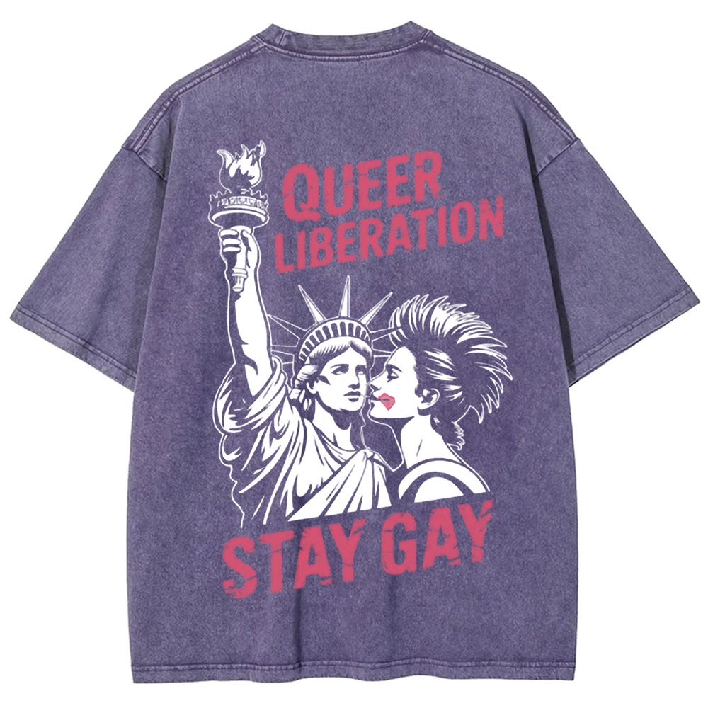 Unisex Vintage Queer Liberation Stay Gay t-Shirt