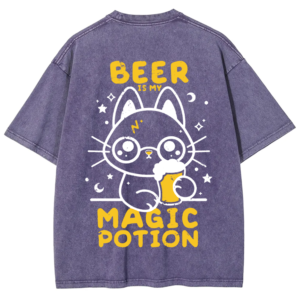 Unisex Vintage Beer Is My Magic Potion Music t-Shirt