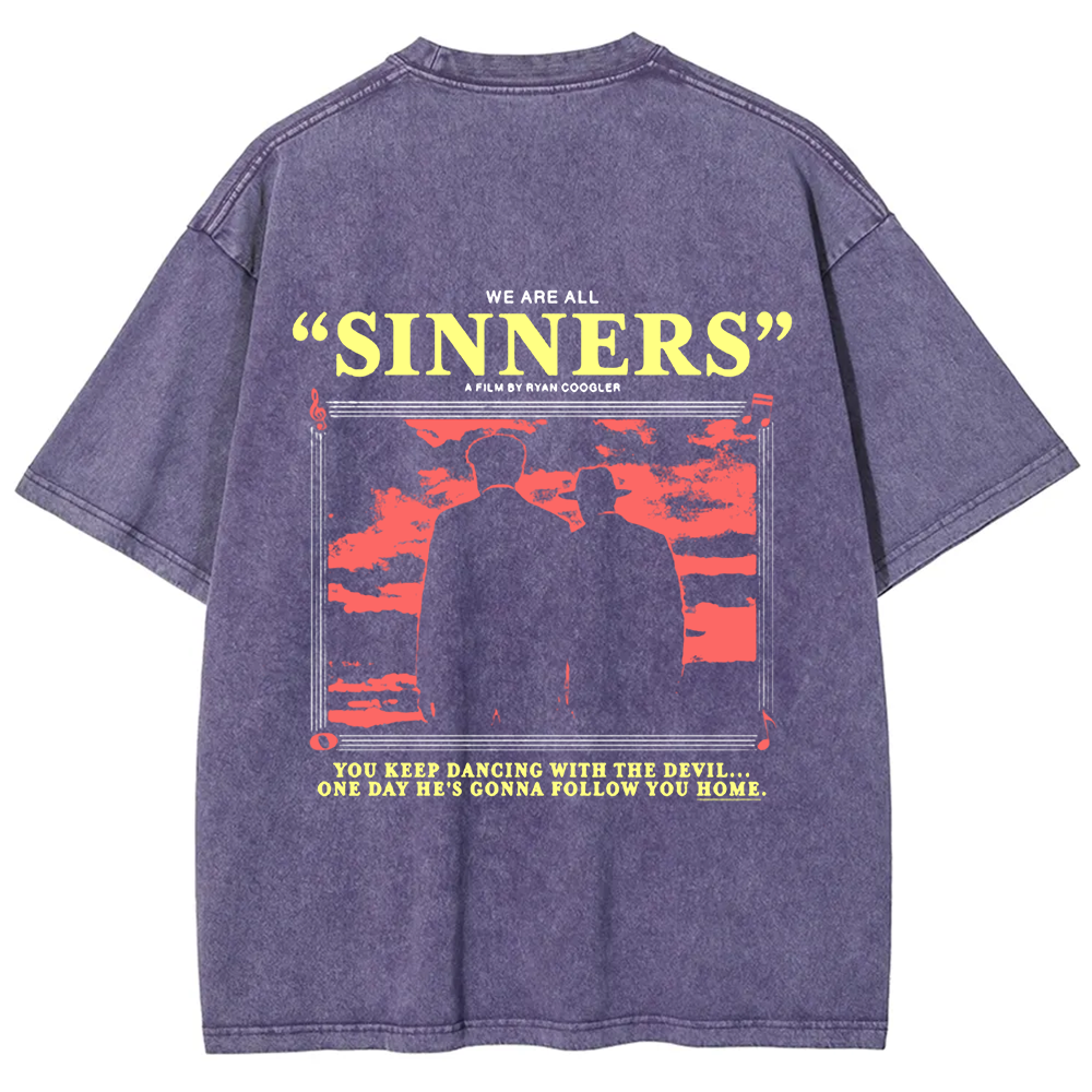 Unisex Vintage Sinners Horror Movie t-Shirt