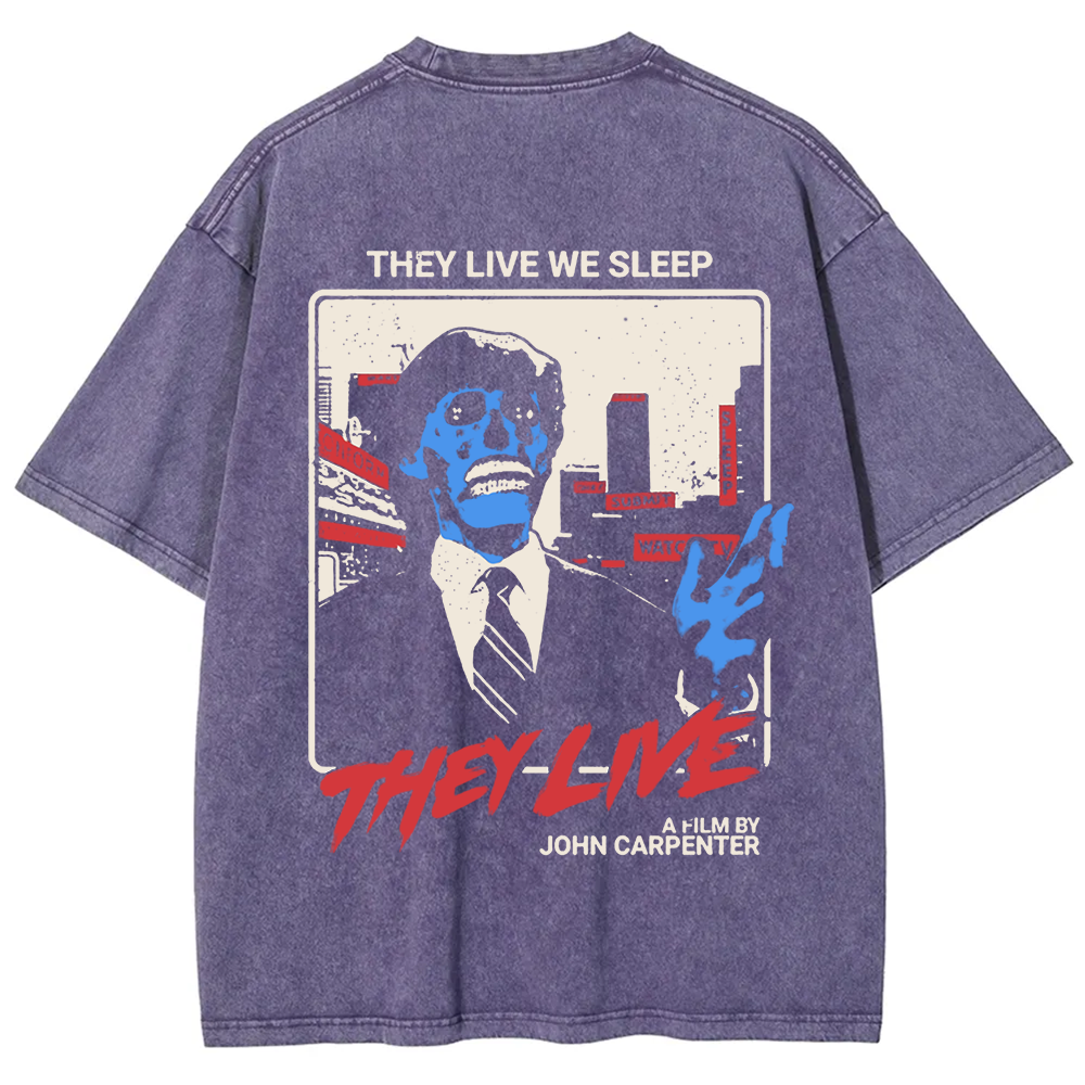 Unisex Vintage They Live horror movie  t-Shirt