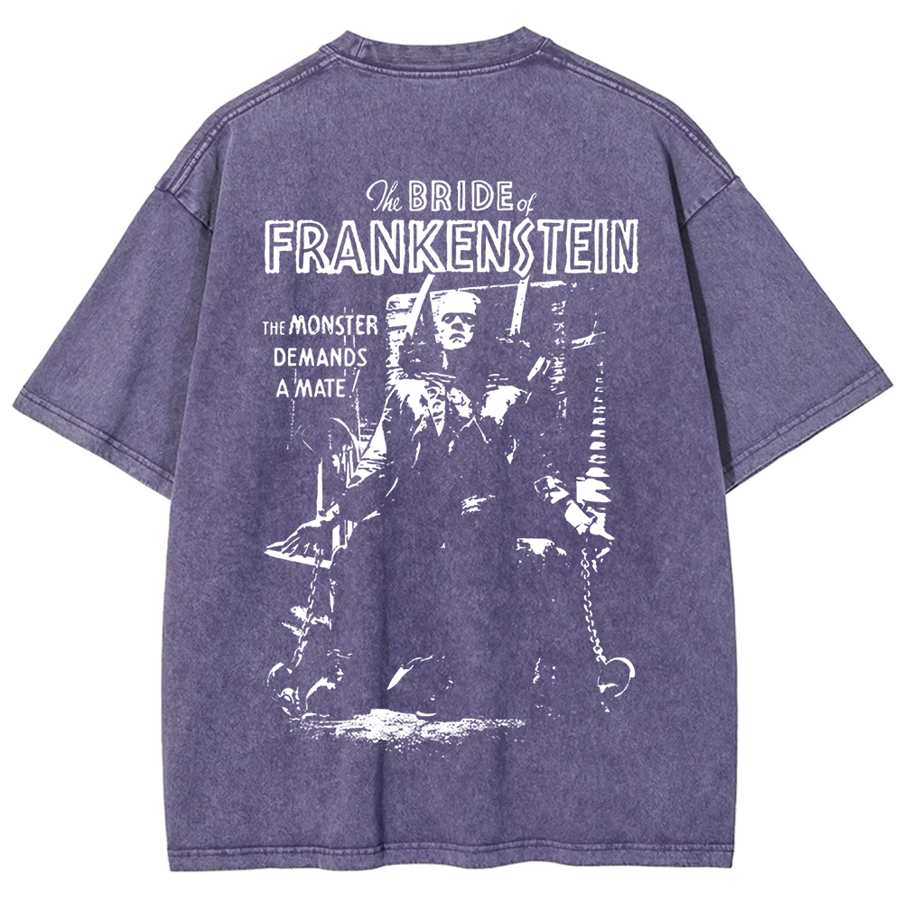 Unisex Vintage Bride of Frankenstein Horror Movie t-Shirt